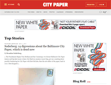 Tablet Screenshot of citypaper.com